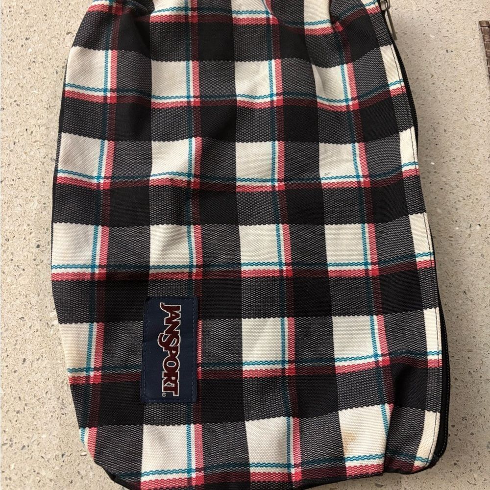 Jansport Black and Red Plaid Women's Duffel Bag - Picture 5 of 10